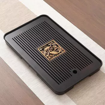 Бамбуковый ящик для хранения воды для игры в кунг-фу Black A