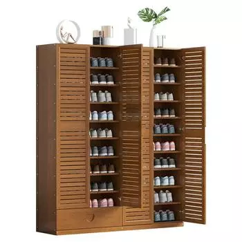 Бамбуковый шкаф для обуви для дома Бесплатная доставка Дисплей для обуви Стойка для хранения Органайзер Мебель