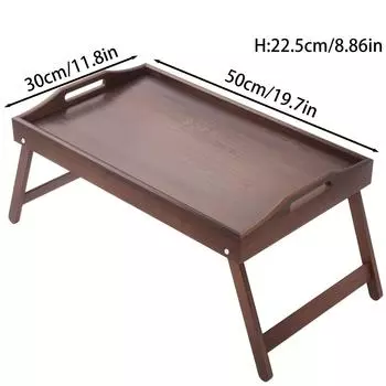 Бамбуковый складной столик Многофункциональный столик для ноутбука для кровати, Минималистичный портативный поднос