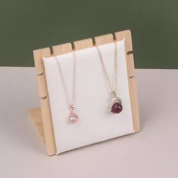 Бамбуковый стенд для ювелирных изделий, стенд для ожерелий, деревянный мольберт для нескольких ожерелий, витрина, держатель для ожерелий серый