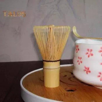 Бамбуковый венчик для матча, 100 зубцов, ручная работа, щетка Часен для зеленого чая матча, без краски, держатель для венчика, кухонный гаджет, подарок A
