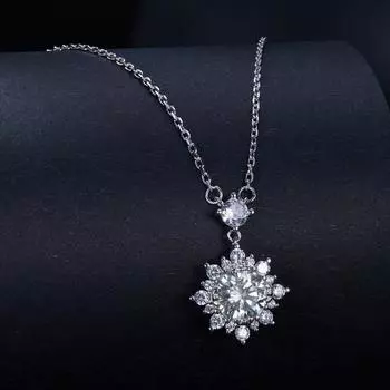 BAMOER 0,5CT сверкающее муассанитовое ожерелье для женщин, подарок на годовщину свадьбы, стерлинговое серебро 925 пробы, ювелирные изделия 925 silver