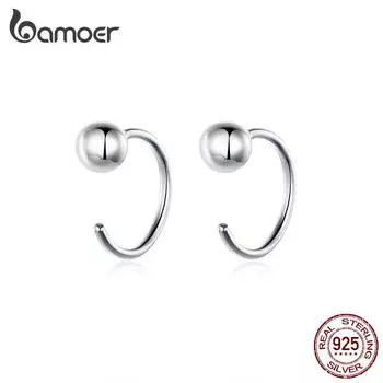 BAMOER Аутентичные серьги из стерлингового серебра 925 пробы, оригинальные брендовые женские модные серьги серебряный