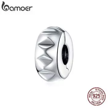 BAMOER из стерлингового серебра 925 пробы с заклепками и бусинами, подходят для оригинальных браслетов и ожерелий, ювелирные изделия своими руками серебряный