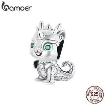BAMOER милые подвески-драконы для браслетов-подвесок, серебро 925 пробы, бусины своими руками, аксессуары, ювелирные изделия на День святого Валентина, День матери, подарок для женщин и девочек SCC2720