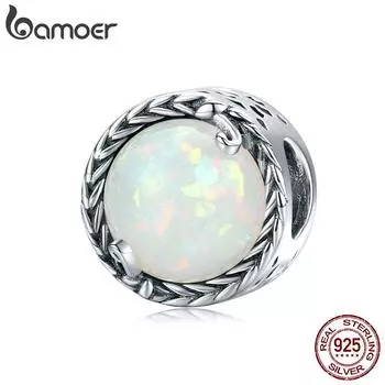 BAMOER настоящее серебро 925 пробы красочный простой подвеска с виноградной лозой для браслета DIY ювелирные изделия 925 silver серебряный