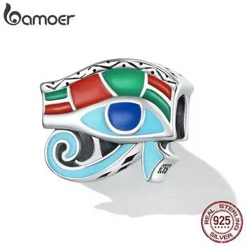BAMOER, новинка, стерлинговое серебро 925 пробы, разноцветные глазки Гора, подвеска из бисера для женщин, подходит для оригинального браслета «сделай сам», ожерелье, ювелирные изделия 925 silver