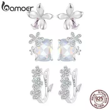 Bamoer, серьги-гвоздики из стерлингового серебра 925 пробы, зеленые стрекозы, серьги-гвоздики из белого золота, серьги с насекомыми для женщин, вечерние ювелирные изделия, подарок SCE1723