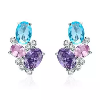 BAMOER Серьги из стерлингового серебра 925 Краски SCE579 серебряный