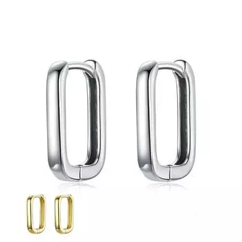 BAMOER серьги с квадратной пряжкой из стерлингового серебра 925 пробы, классические французские серьги для женщин, вечерние, свадебные, ювелирные украшения серебряный