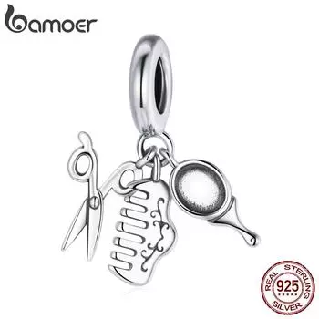 BAMOER Стерлинговое Серебро 925 пробы Изысканный Креативный Туалетный Набор Очаровательная Подвеска для Оригинального Браслета 3 мм 925 silver