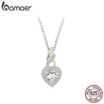 BAMOER Стерлингового Серебра 925 пробы Бесконечная Любовь Подвеска для Браслета Ожерелья Женщины Подарочные Ювелирные Изделия BSP027