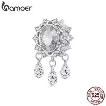 BAMOER Стерлингового Серебра 925 пробы Элегантная Звезда Ловец Снов Серия Вдохновение Подвеска подходит для браслетов и ожерелья Подвески из бисера BSC946