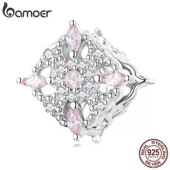 BAMOER Стерлингового Серебра 925 пробы, винтажные подвески с узором, подходят для женщин, браслет и браслет, изысканная подвеска с цветочной коллекцией, изысканные ювелирные изделия 925 silver