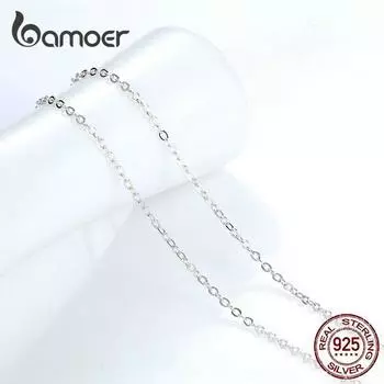 BAMOER Тонкая цепочка из стерлингового серебра 925