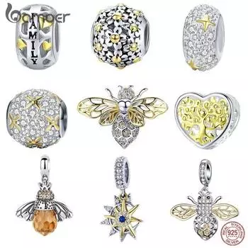 BAMOER высокое качество стерлингового серебра 925 пробы красивый кулон с подвеской подходят оригинальные браслеты ожерелья