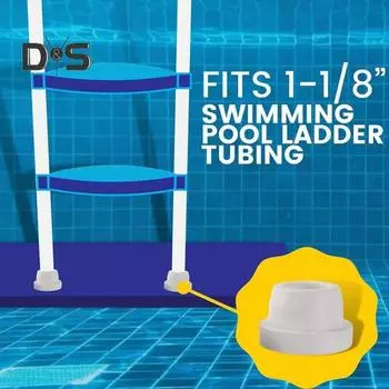 Бампер для лестницы для бассейнов в грунте. Крышка-фиксатор для лестницы. Подходит для трубок для лестницы для бассейна диаметром 1,90 дюйма. Внутренняя крышка-фиксатор. Детали для лестницы для бассейна. 1pc