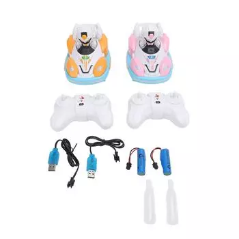 Бамперная машинка с дистанционным управлением и световым роботом Spray Mist 2.4GHz для родителей и детей, дрифт, гонки на радиоуправлении оранжевый