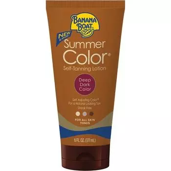 Banana Boat Summer Color Лосьон для автозагара, глубокий темный цвет для всех тонов кожи, 170 г, 2 шт.