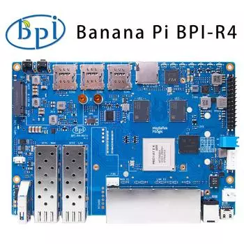 Banane pi BPI-R4 media tek mt7988a (филогия 880) Четырехъядерный процессор Corex-A73 4 ГБ ddr4 8 ГБ emmc flash интеллектуальная плата маршрутизатора