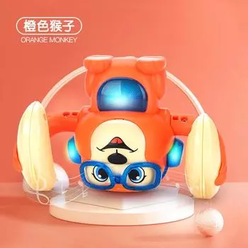 Банановая кувыркающаяся обезьянка с голосовым управлением, музыкальная индукционная обезьянка, совершающая опрокидывание, мультяшное сальто, маленькая обезьянка, детская электрическая игрушка