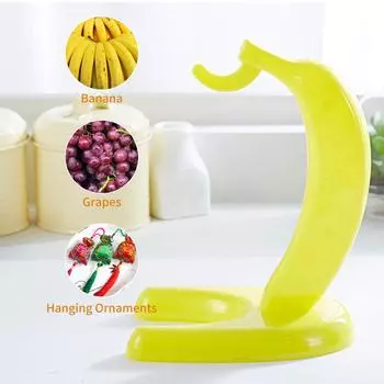 Банановая вешалка Подставка для бананового дерева Желтая современная банановая витрина с крючком для кухни жёлтый