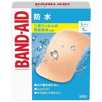 BAND-AID аварийный пластырь водонепроницаемый размер L 7 шт.