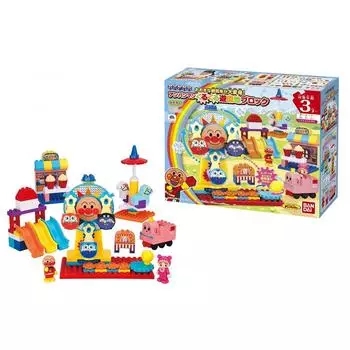 Bandai BlockLabo Block Lab Большое колесо обозрения было преобразовано Anpanman вращающийся парк развлечений блок