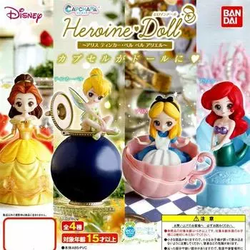 Кукла-героиня Bandai Disney Princess Capchara Tinkerbell Bell Все 4 типа в наборе ~Алиса и Ариэль~