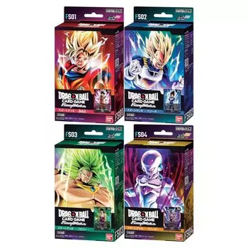 Bandai Dragon Ball Super Card Game Fusion World Start Deck Set of 4 Son Goku Vegeta Broly Frieza (1 каждый) [FS01] [FS02] [FS03] [FS04]