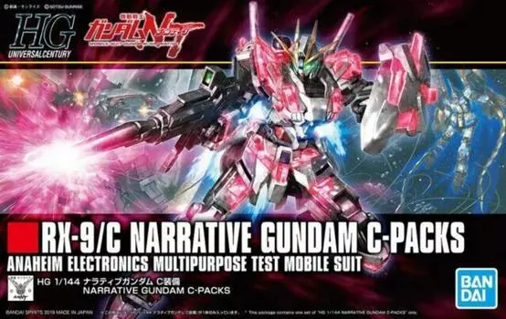Bandai Hobby HGUC #222 Narrative Gundam C Pack Gundam NT 1/144, Белый/Красный, Модель:БАС5056760