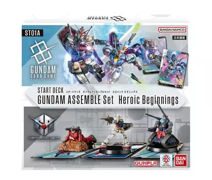 BANDAI Карточная игра Gundam Стартовый набор Gundam Assemble Set Героическое начало [ST01A]