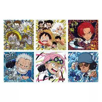 BANDAI Niformation One Piece Great Pirate Seal Wafer Candy LOG.10 (20 штук) Игрушка/Вафля (Выпечка кондитерская) (Один кусочек)