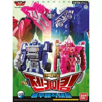Bandai Power Rangers Zenkaiser DX Full Power Zenkai King Blue Magic Robot Toy Set, популярные игрушки в Корее