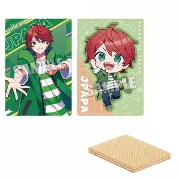 BANDAI Разноцветные персиковые вафли (20 штук) Конфетыигрушкивафли (выпечка сладостей) (Разноцветный персиковый карапичи)