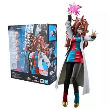 Bandai Рисунок Dragon Ball Модельный комплект Аниме Фигурки SHF Super Hero Android 21 Коллекция Фигурка Модель