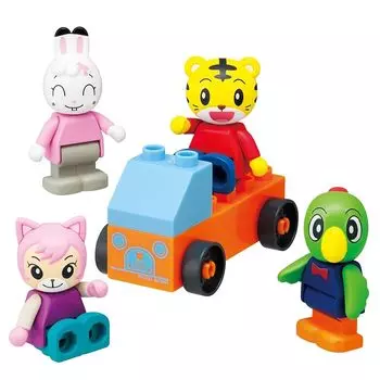 BANDAI Shimajiro action block series Let’s all go out! doll block set