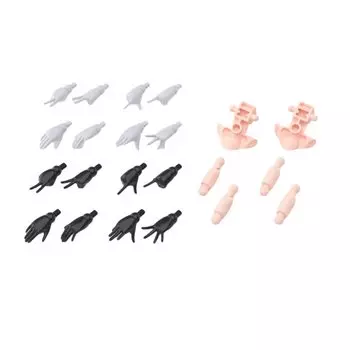 BANDAI SPIRITS 30MS Дополнительные части для рук [Белый/Черный] Пластиковая модель