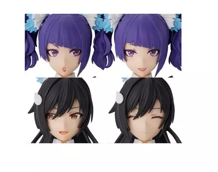 BANDAI SPIRITS 30MS Дополнительный набор деталей для прически и лица пластиковая модель (Мами Танака/Сакуя Ширасе) Цветовая кодировка