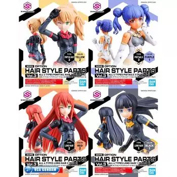 BANDAI SPIRITS 30MS Option Hairstyle Parts Vol.3 (BOX)