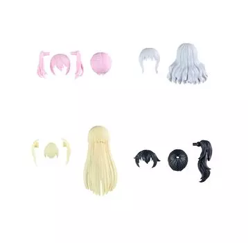 BANDAI SPIRITS 30MS Optional Hairstyle Parts Vol.11 All 4 types (BOX) Color-coded plastic model