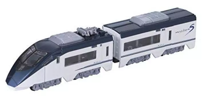 BANDAI SPIRITS B Train Shorty Blue Ribbon Award Series, Keisei Electric Railway Skyliner, форма AE, набор B, 1 головной вагон + 1 средний вагон, 2 вагона, окрашенный пластик