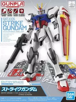 BANDAI SPIRITS ENTRY GRADE Mobile Suit Gundam SEED Strike Gundam scale plastic model 1/144 color-coded