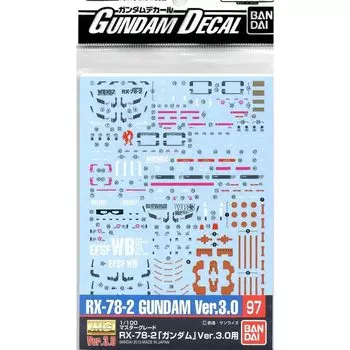 BANDAI SPIRITS Gundam Decal MG Scale Gundam BAND575258 № 97 1/100 Ver.3.0