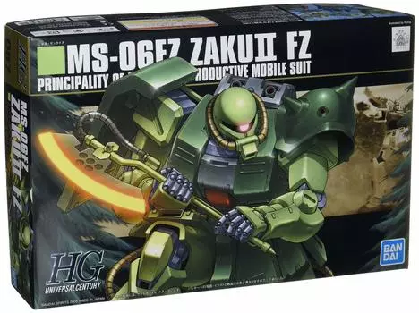 BANDAI SPIRITS HGUC Zaku 2 Кай Костюм Гандам 0080 Война в масштабе 1/144 (Мобильный карман) зелёный