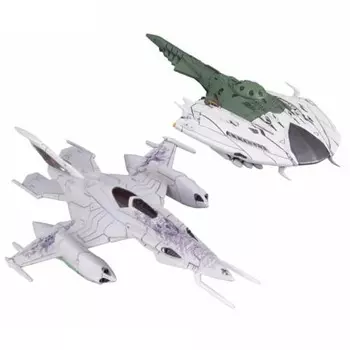 BANDAI SPIRITS Mecha Collection Космический линкор Ямато 2202 Воины любви Zwarke (Машина для сотрудников посольства) & Набор десбататоров Цветной пластиковый режим