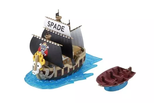 BANDAI SPIRITS One Piece Grand Ship Collection Spade Pirates Пластиковая модель пиратского корабля с цветовой кодировкой белый