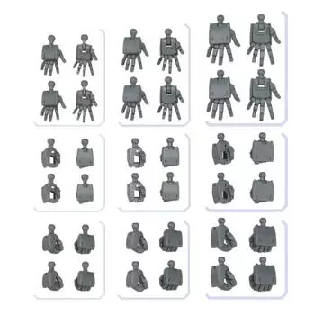 BANDAI SPIRITS Option Parts Set Gunpla 03 (Build Hands Square Type) Color-coded Plastic Model