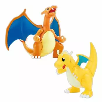 BANDAI SPIRITS Pokemon Plastic Model Collection 43 Select Series Charizard (Battle Ver.) & Cairyu VS Set Color-coded Plastic Model