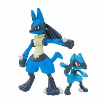 BANDAI SPIRITS Pokemon Plastic Model Collection 44 Select Series Riolu & Lucario Color-coded Plastic Model